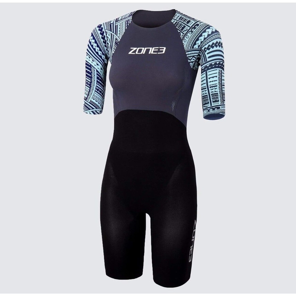 Women's Black and Blue Swim One Piece